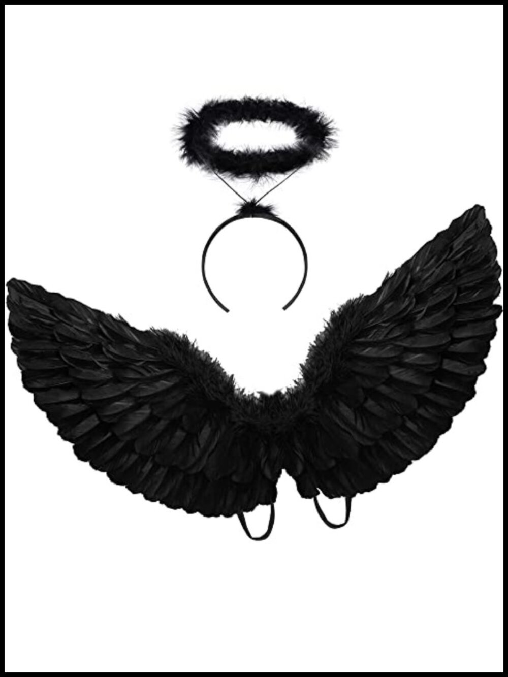 Angel Costume Wings and Halo Set for Kids Girls Halloween Dress Up